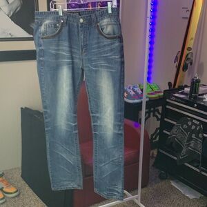 Vintage Indigo Slim Fit Jeans